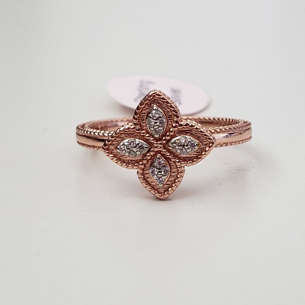 Rachel Zoe Sterling Silver Flower Ring Size 7